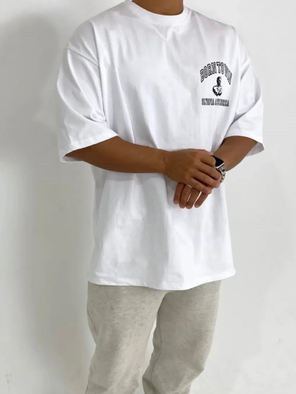 Men's Plus Size Graphic Round Neck Half Sleeve T-Shirt sold by Gigi Laurent product image thumbnail 5