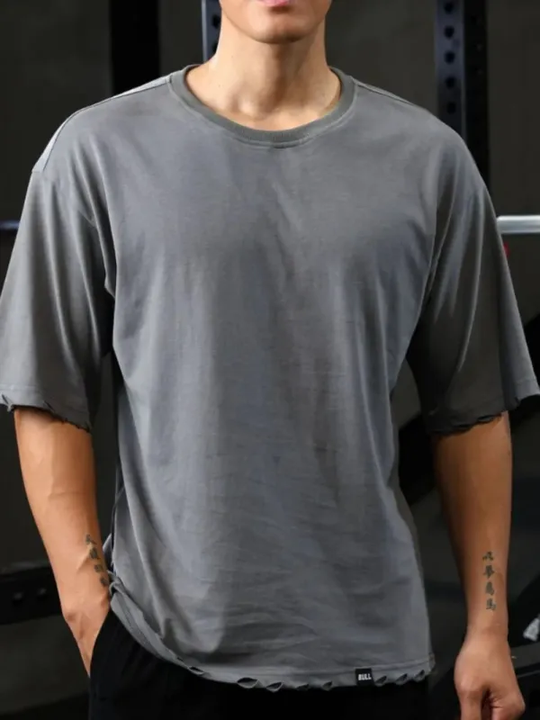 Men's Plus Size Round Neck Half Sleeve T-Shirt sold by Gigi Laurent