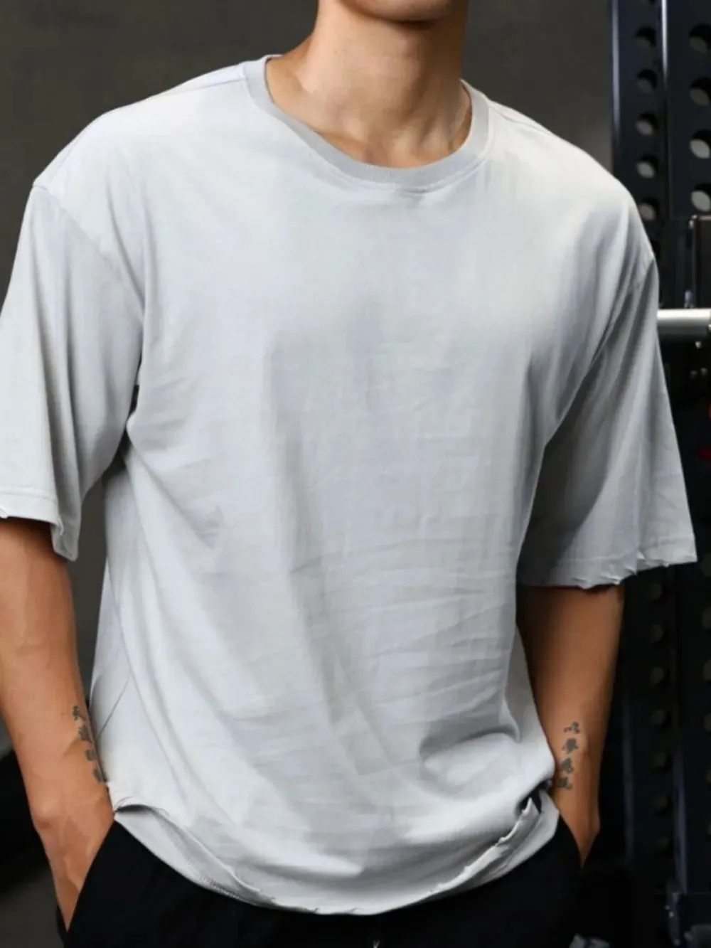 Men's Plus Size Round Neck Half Sleeve T-Shirt sold by Gigi Laurent product image thumbnail 3