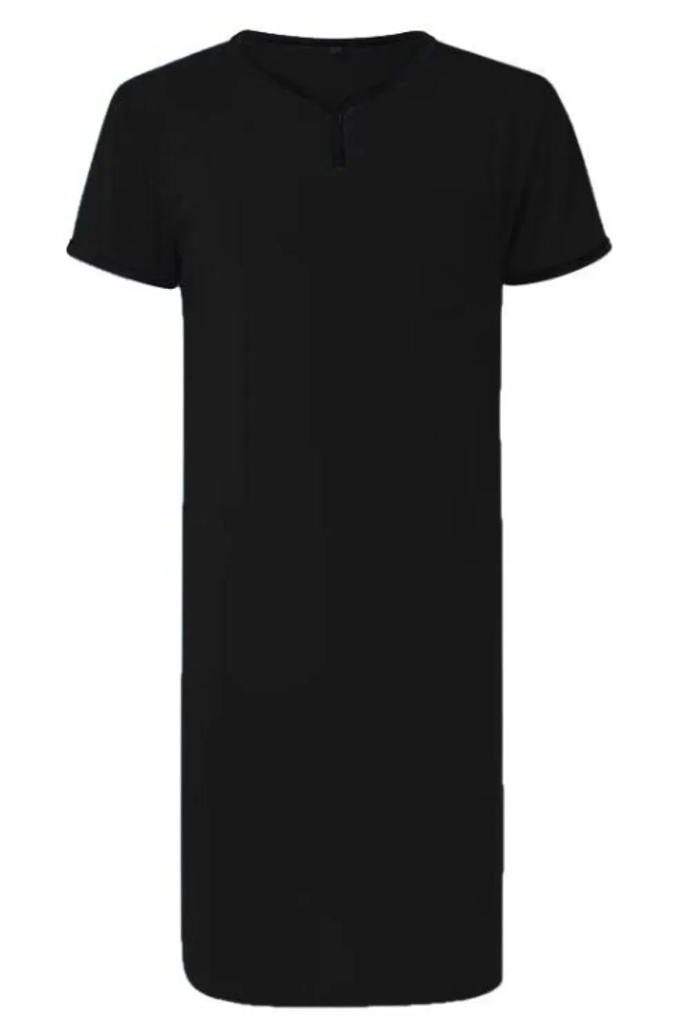 Men's Plus Size Contrast Trim Short Sleeve Lounge Tee Dress sold by Gigi Laurent product image thumbnail 5