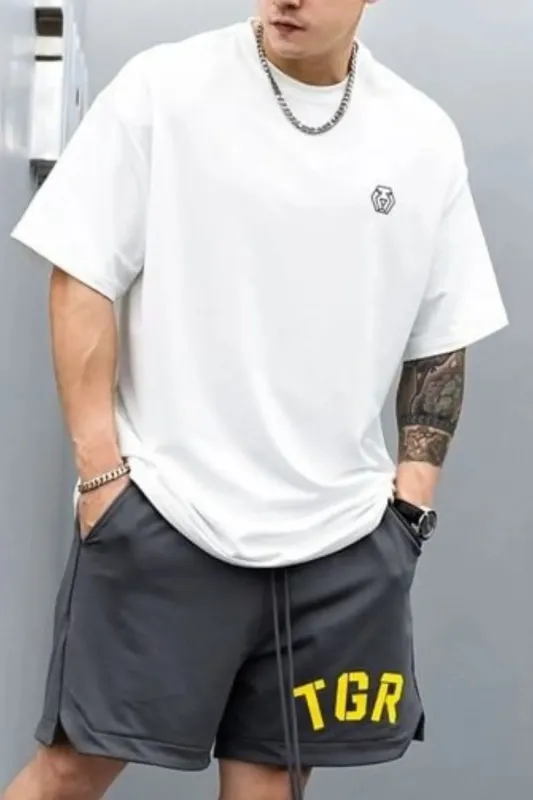 Men's Plus Size Round Neck Half Sleeve T-Shirt sold by Gigi Laurent