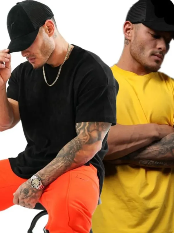 Men's Plus Size Round Neck Half Sleeve T-Shirt sold by Gigi Laurent