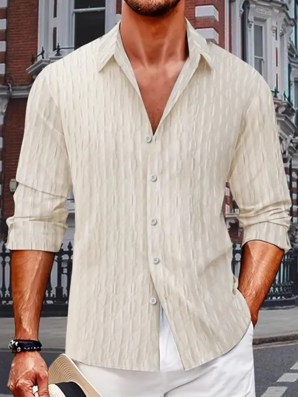 Men's Full Size Button Up Long Sleeve Shirt Plus Size sold by Gigi Laurent