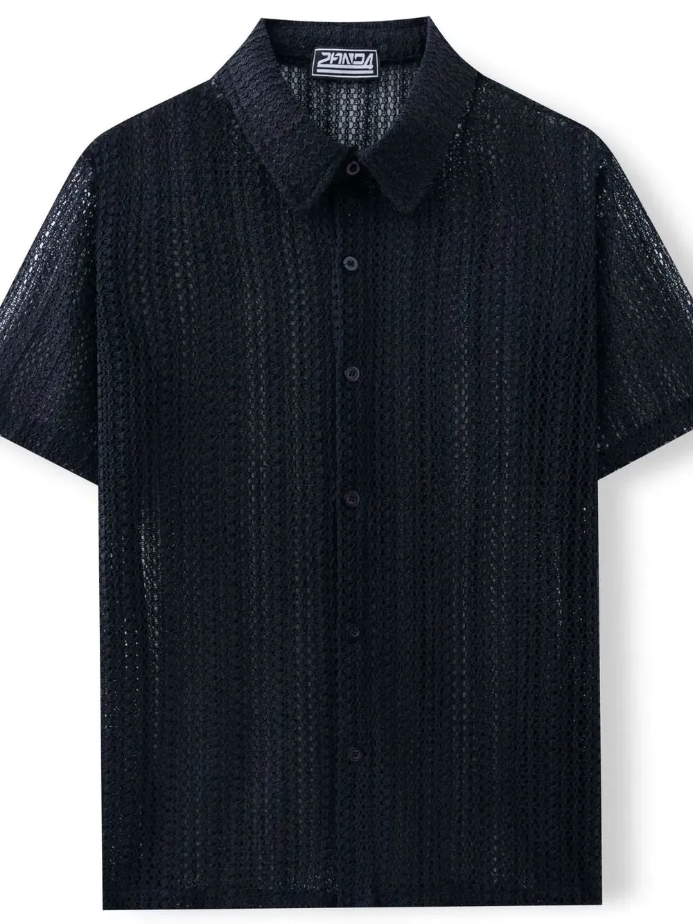 Men's Plus Size Button Down Short Sleeve Shirt sold by Gigi Laurent product image thumbnail 5