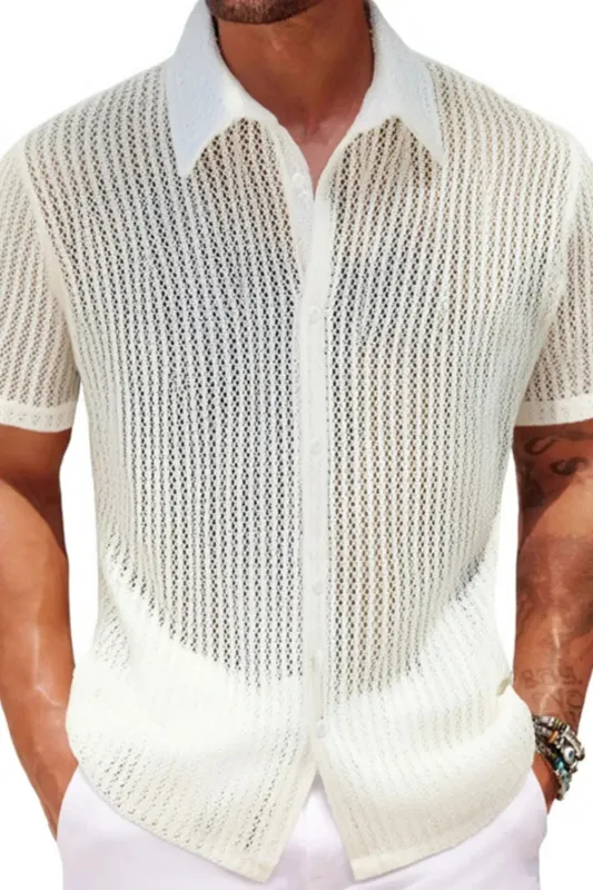 Men's Plus Size Button Down Short Sleeve Shirt sold by Gigi Laurent