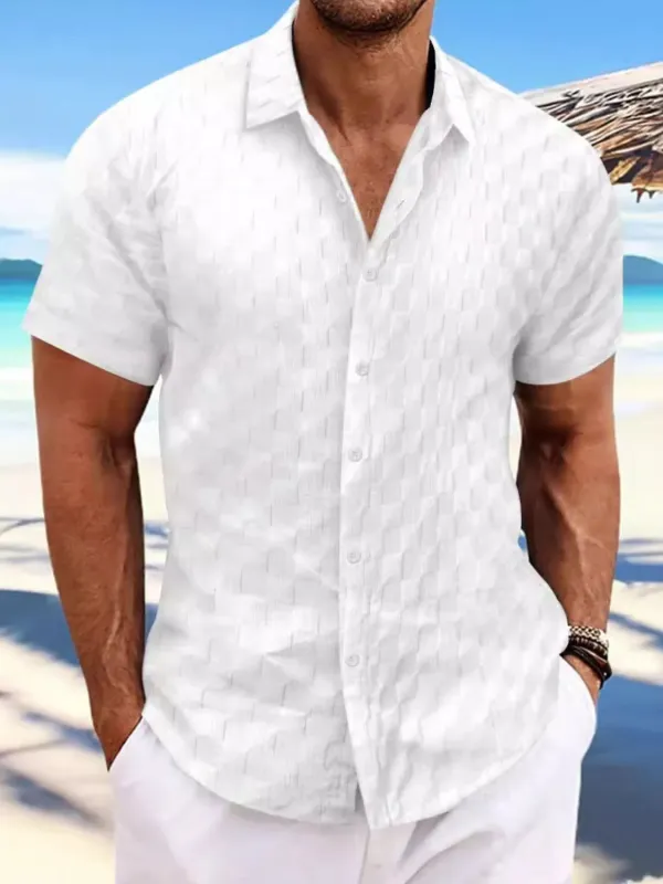 Men's Full Size Button Up Short Sleeve Shirt Plus Size sold by Gigi Laurent