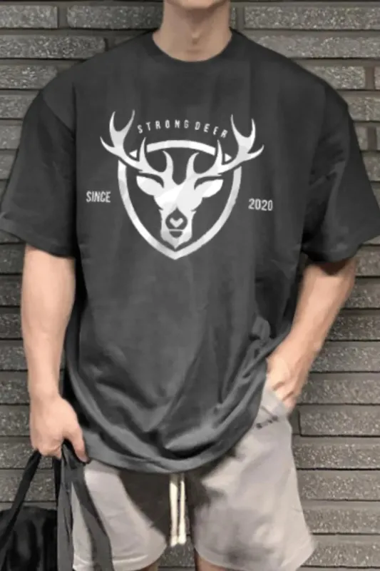 Men's Plus Size Graphic Round Neck Half Sleeve T-Shirt sold by Gigi Laurent