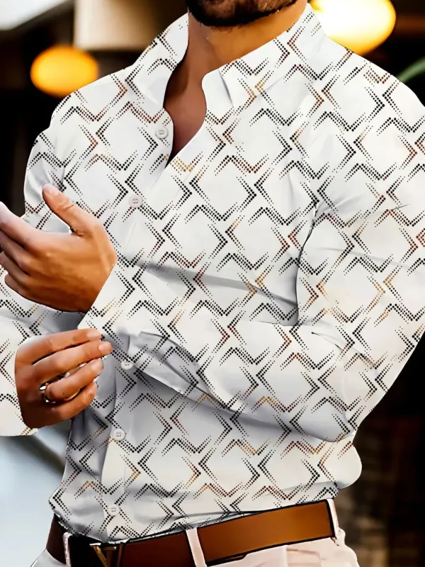 Men's Full Size Button Up Long Sleeve Shirt Plus Size sold by Gigi Laurent