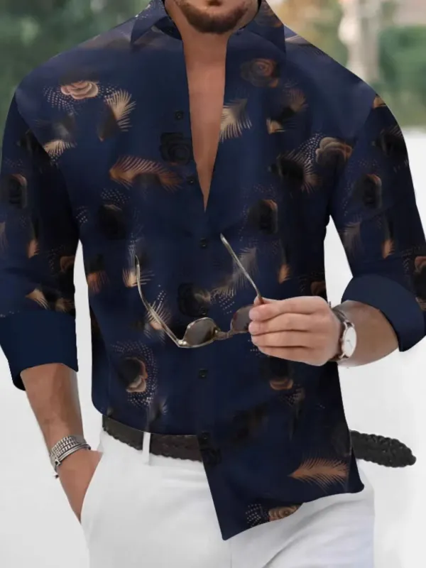 Men's Full Size Button Up Long Sleeve Shirt Plus Size sold by Gigi Laurent