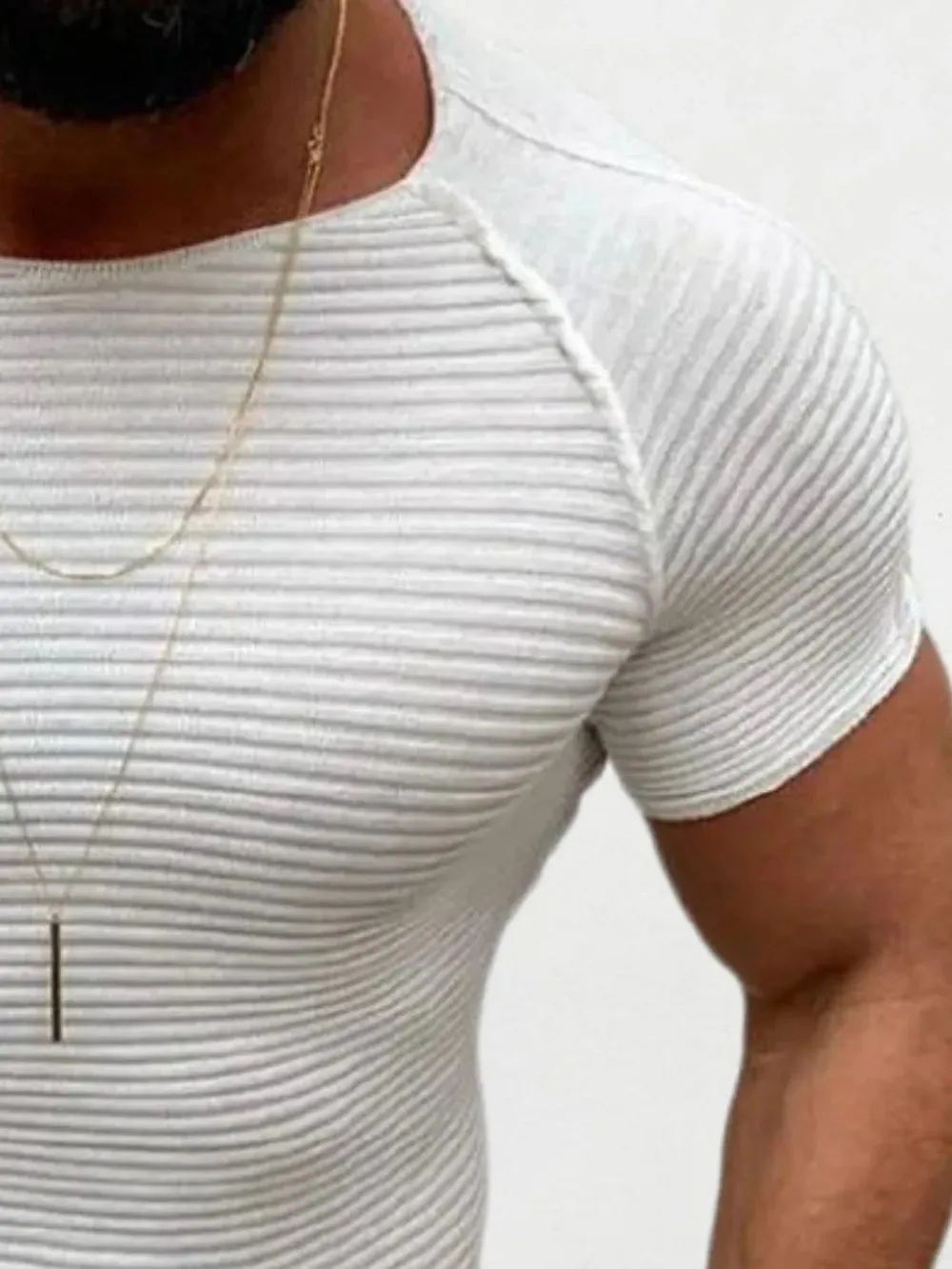 Men's Plus Size Round Neck Short Sleeve Top sold by Gigi Laurent product image thumbnail 3