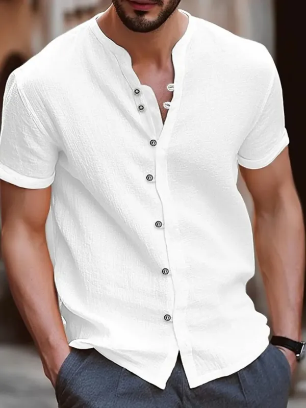 Men's Full Size Button Up Short Sleeve Shirt Plus Size sold by Gigi Laurent