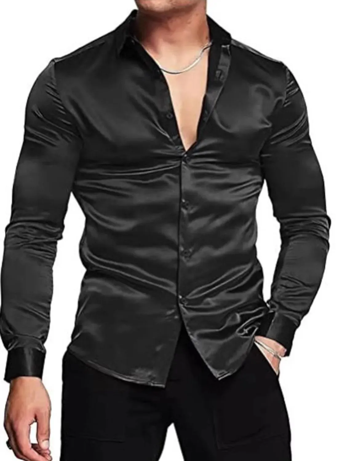 Men's Full Size Button Up Long Sleeve Shirt Plus Size sold by Gigi Laurent product image thumbnail 5