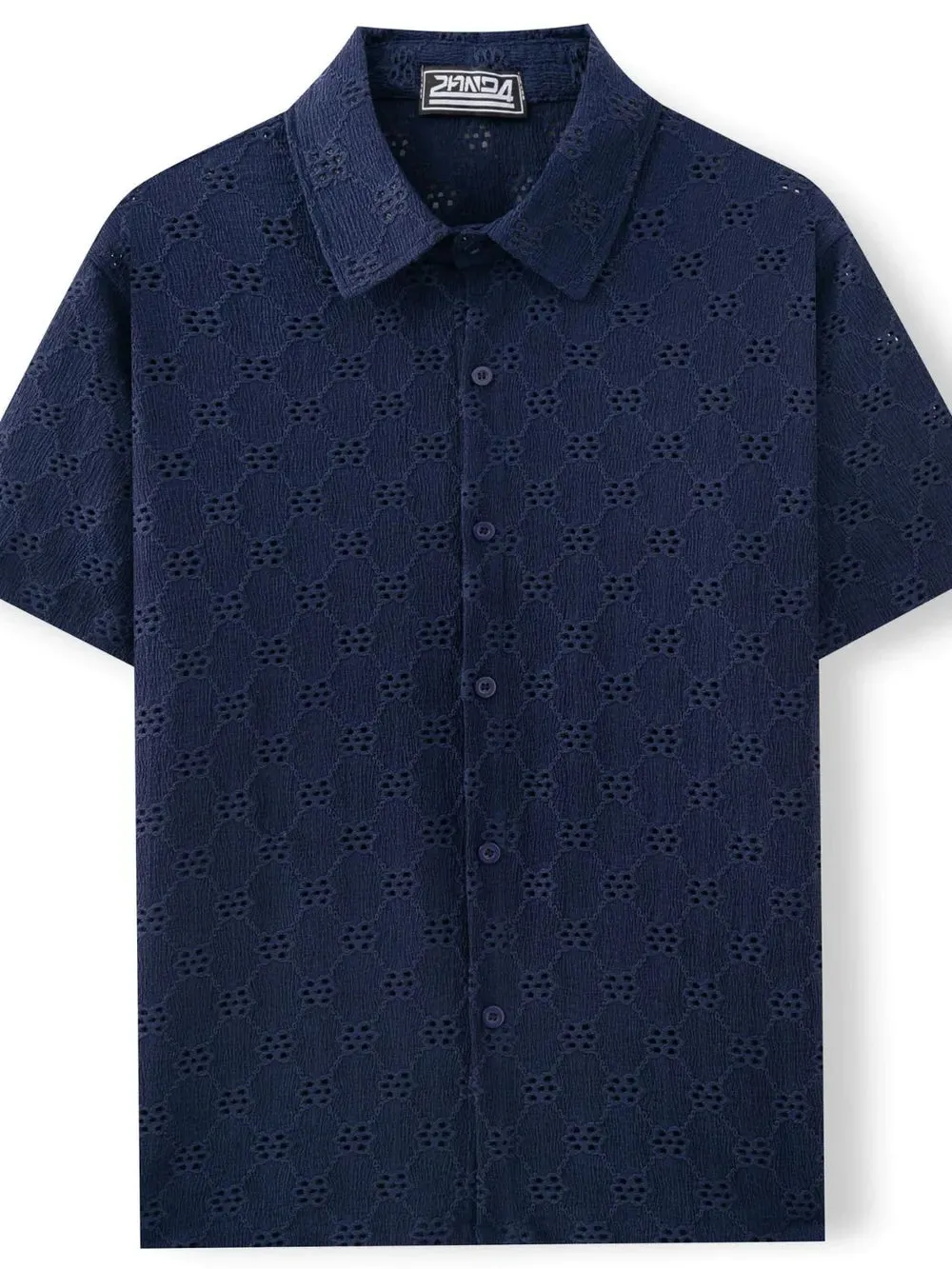 Men's Plus Size Button Down Short Sleeve Shirt sold by Gigi Laurent product image thumbnail 5