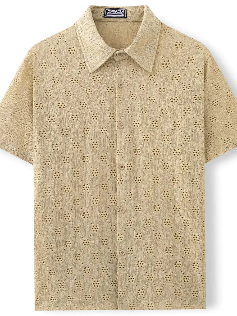Men's Plus Size Button Down Short Sleeve Shirt sold by Gigi Laurent product image thumbnail 3