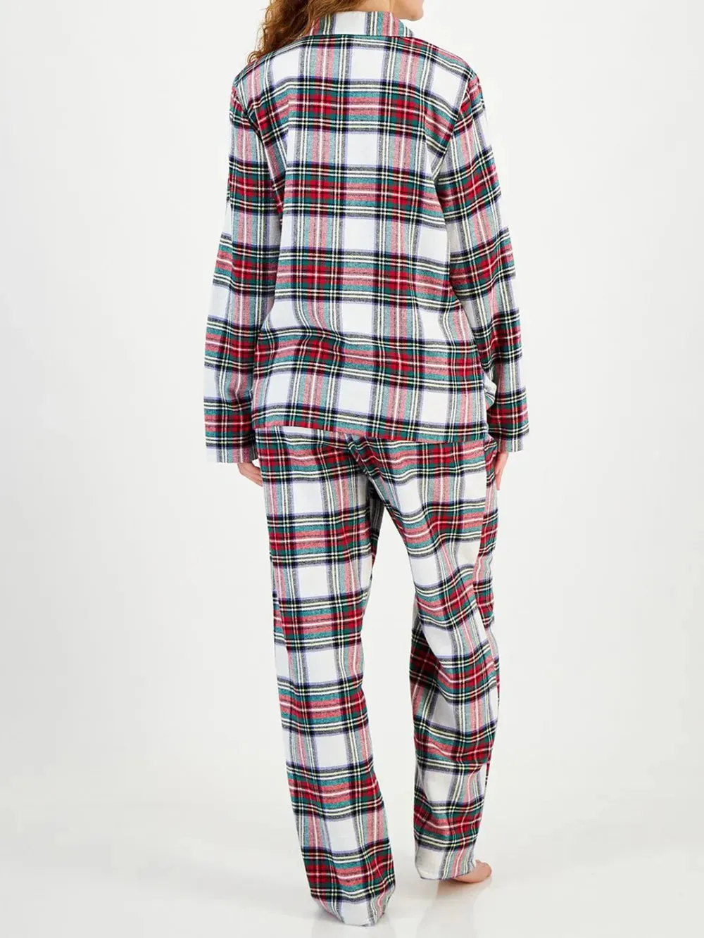 Plaid Collared Neck Button Up Top and Pants Lounge Set sold by Gigi Laurent product image thumbnail 5