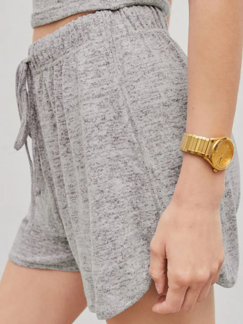 Quarter Button Sleeveless Top and Drawstring Shorts Lounge Set sold by Gigi Laurent product image thumbnail 3