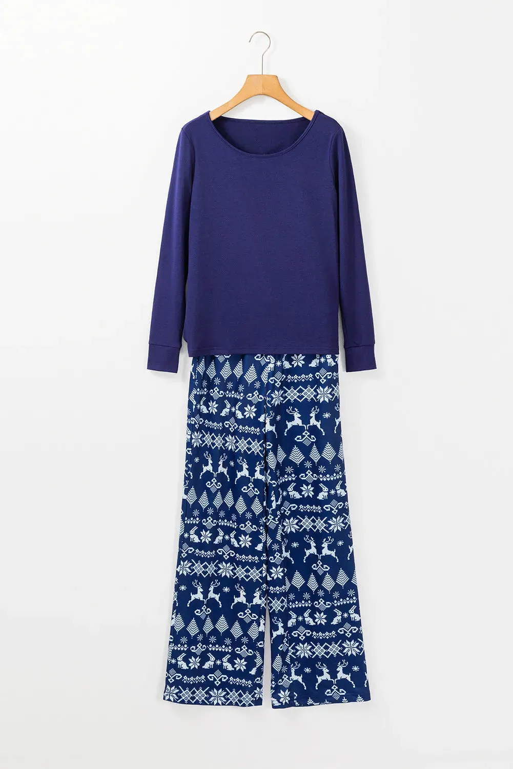 Round Neck Long Sleeve Top and Printed Pants Lounge Set sold by Gigi Laurent product image thumbnail 2