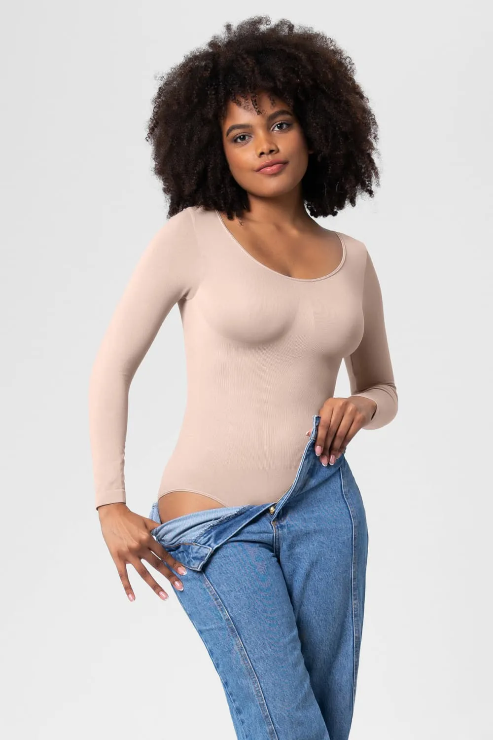 Long Sleeve Shaping Bodysuit sold by Gigi Laurent product image thumbnail 3