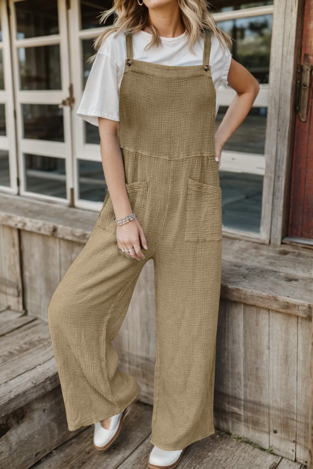 Full Size Wide Leg Front Pocket Jumpsuit sold by Gigi Laurent product image thumbnail 3