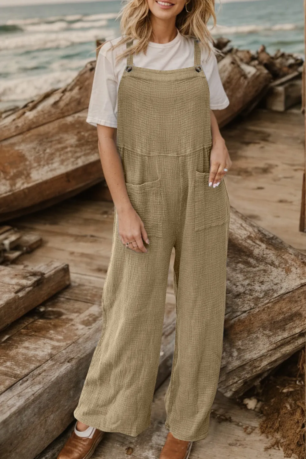 Full Size Wide Leg Front Pocket Jumpsuit sold by Gigi Laurent