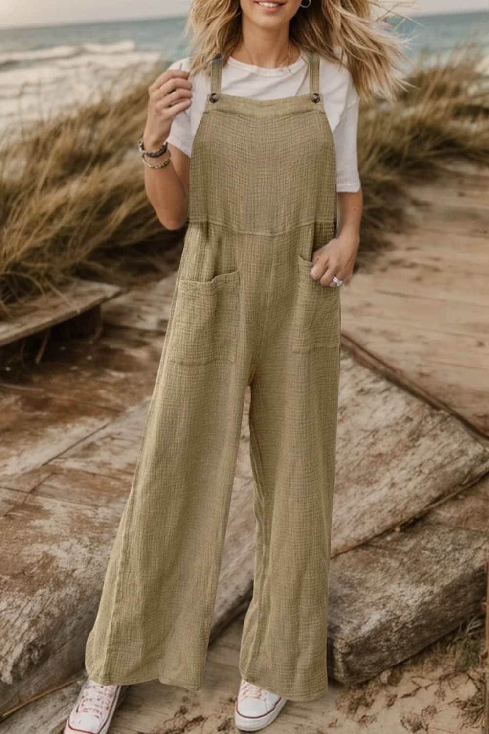 Full Size Wide Leg Front Pocket Jumpsuit sold by Gigi Laurent product image thumbnail 2