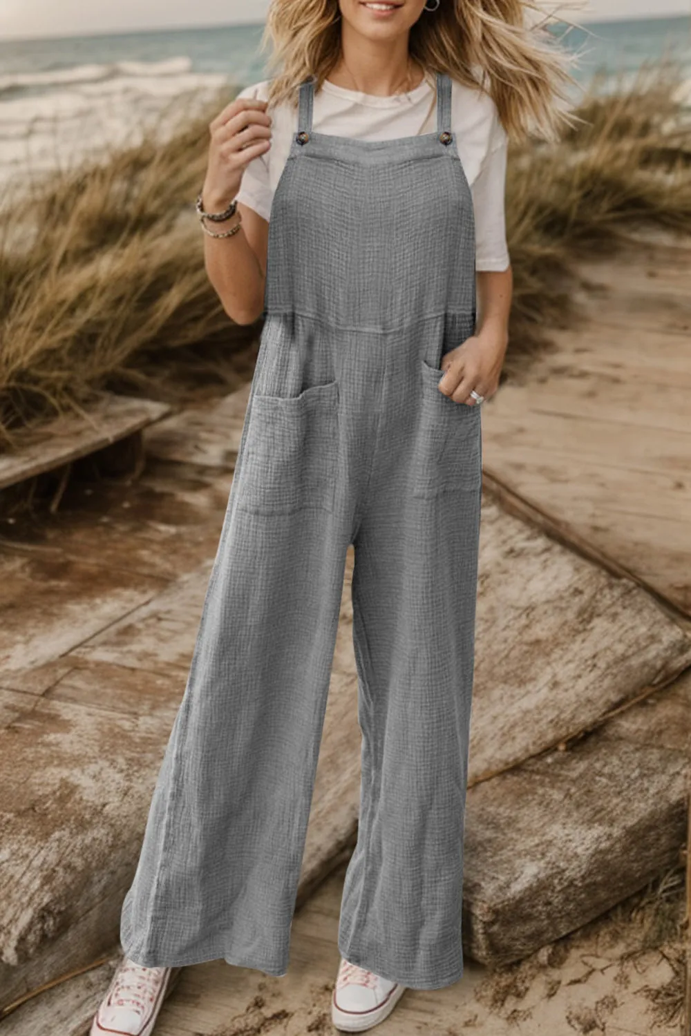 Full Size Wide Leg Front Pocket Jumpsuit sold by Gigi Laurent product image thumbnail 5