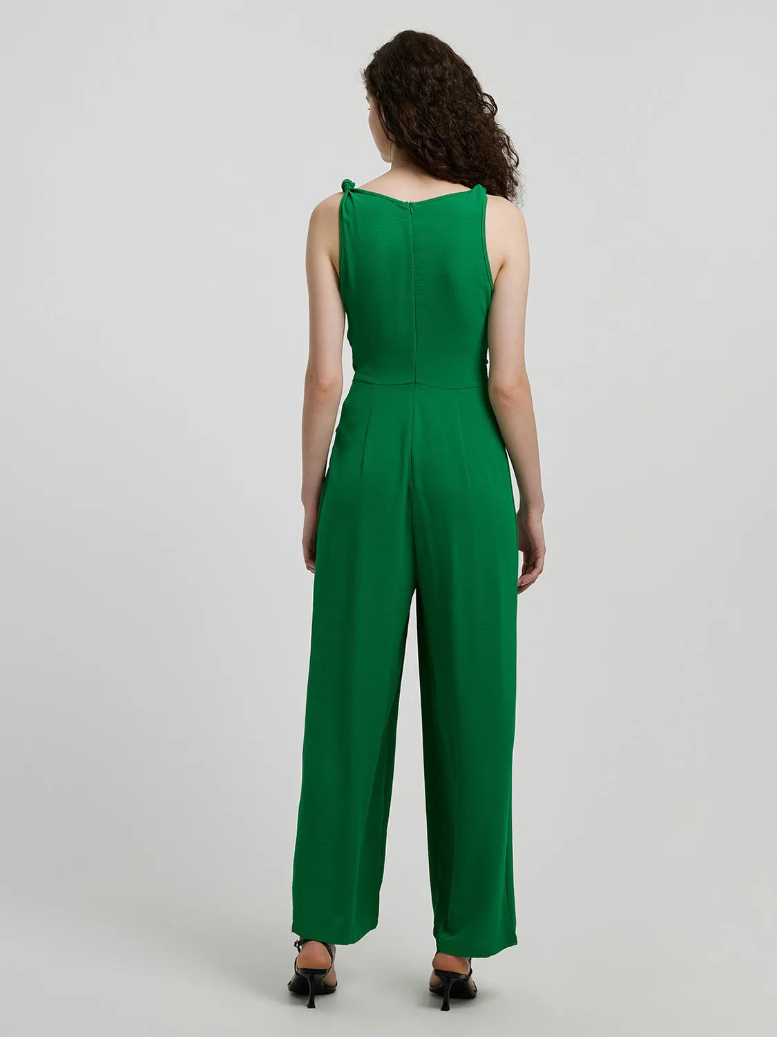 Honey Knot Detail Tie Front Sleeveless Jumpsuit sold by Gigi Laurent product image thumbnail 2