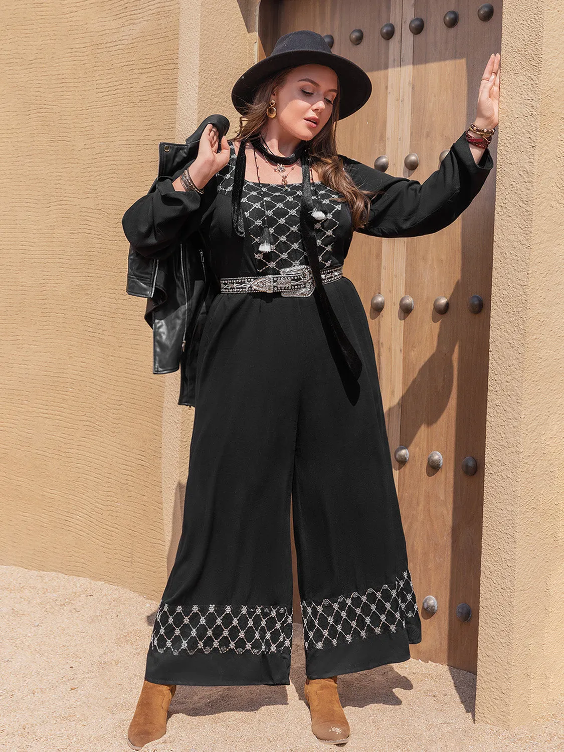 Plus Size Square Neck Jumpsuit sold by Gigi Laurent product image thumbnail 3