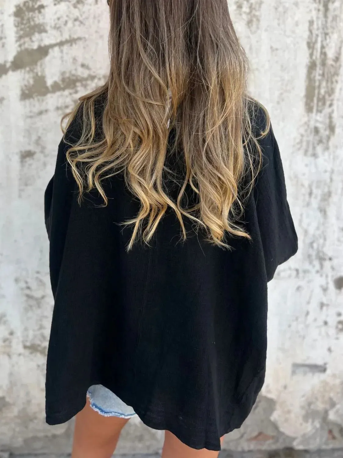 Full Size One Button Long Sleeve Shirt Plus Size sold by Gigi Laurent product image thumbnail 5