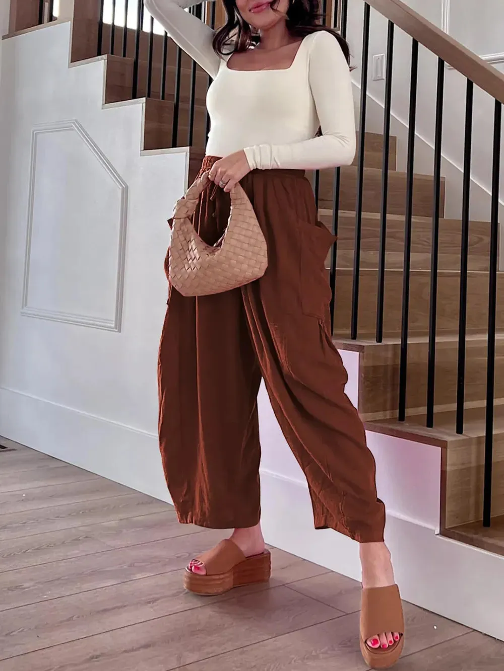 Full Size Drawstring Pants with Pockets Plus Size sold by Gigi Laurent product image thumbnail 3