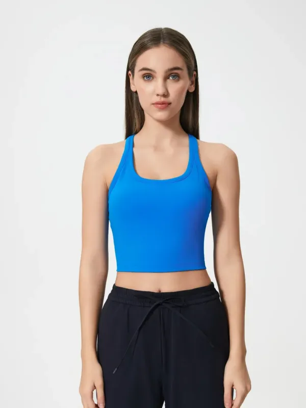 Millennia Scoop Neck Active Tank with Detachable Chest Pads sold by Gigi Laurent