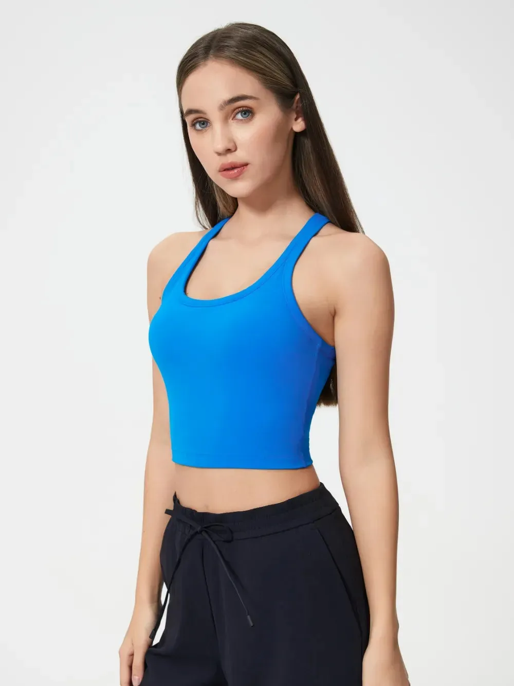 Millennia Scoop Neck Active Tank with Detachable Chest Pads sold by Gigi Laurent product image thumbnail 4