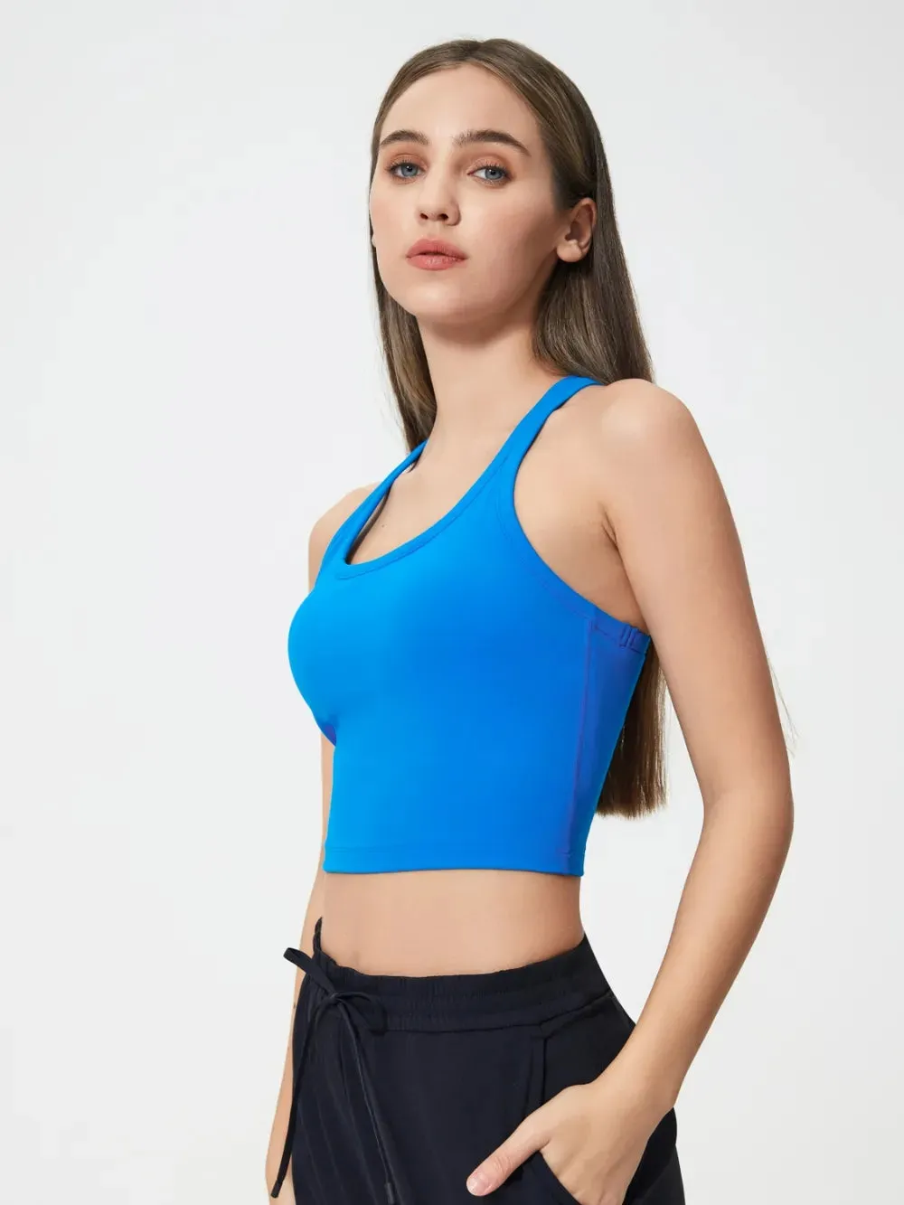 Millennia Scoop Neck Active Tank with Detachable Chest Pads sold by Gigi Laurent product image thumbnail 2