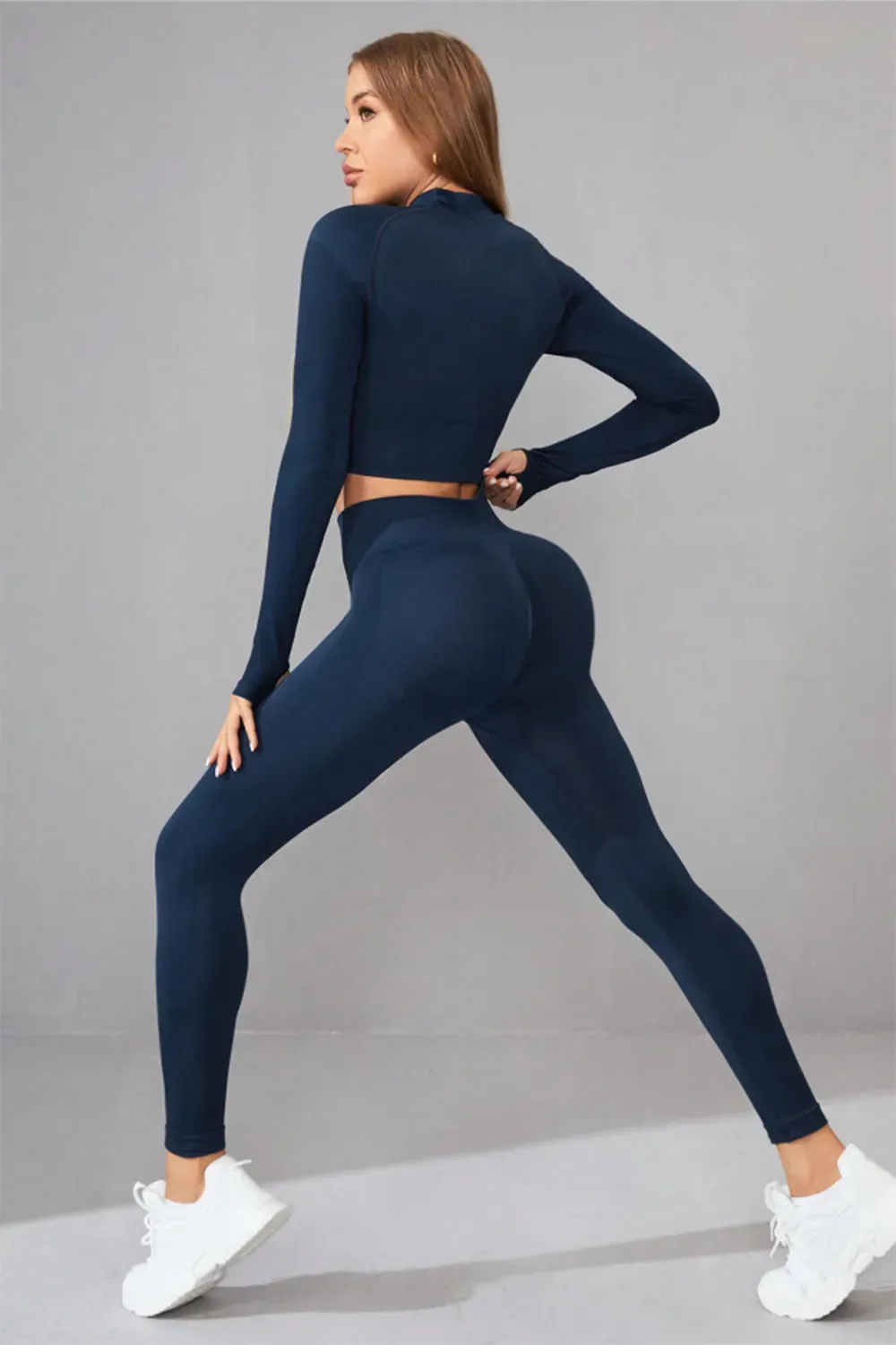 Mock Neck Long Sleeve Top and Pants Active Set sold by Gigi Laurent product image thumbnail 2