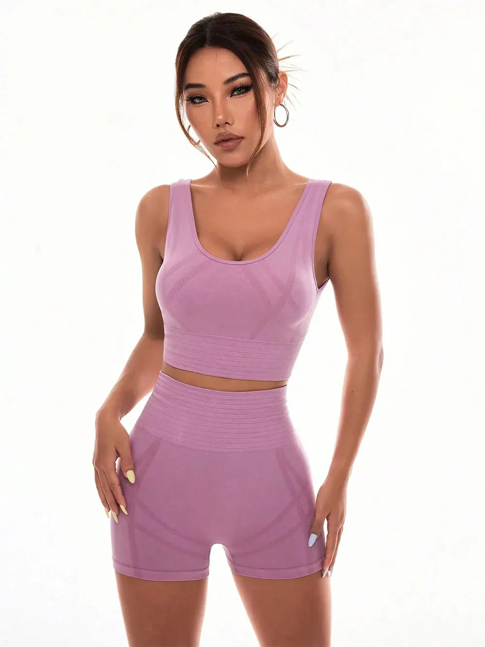 Scoop Neck Wide Strap Top and Shorts Active Set sold by Gigi Laurent