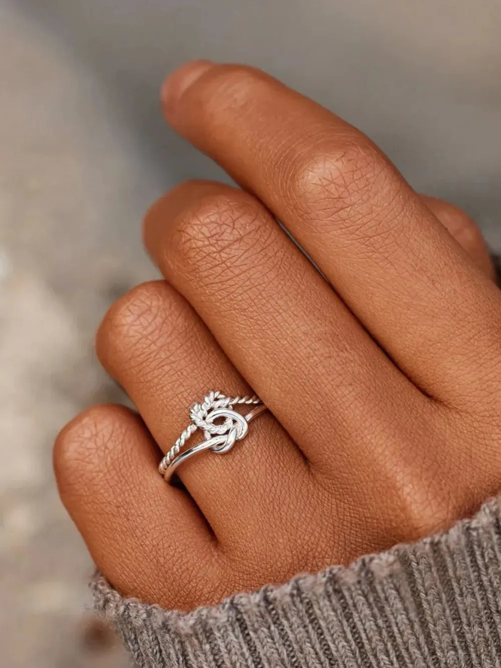 925 Sterling Silver Knotted Ring sold by Gigi Laurent product image thumbnail 2