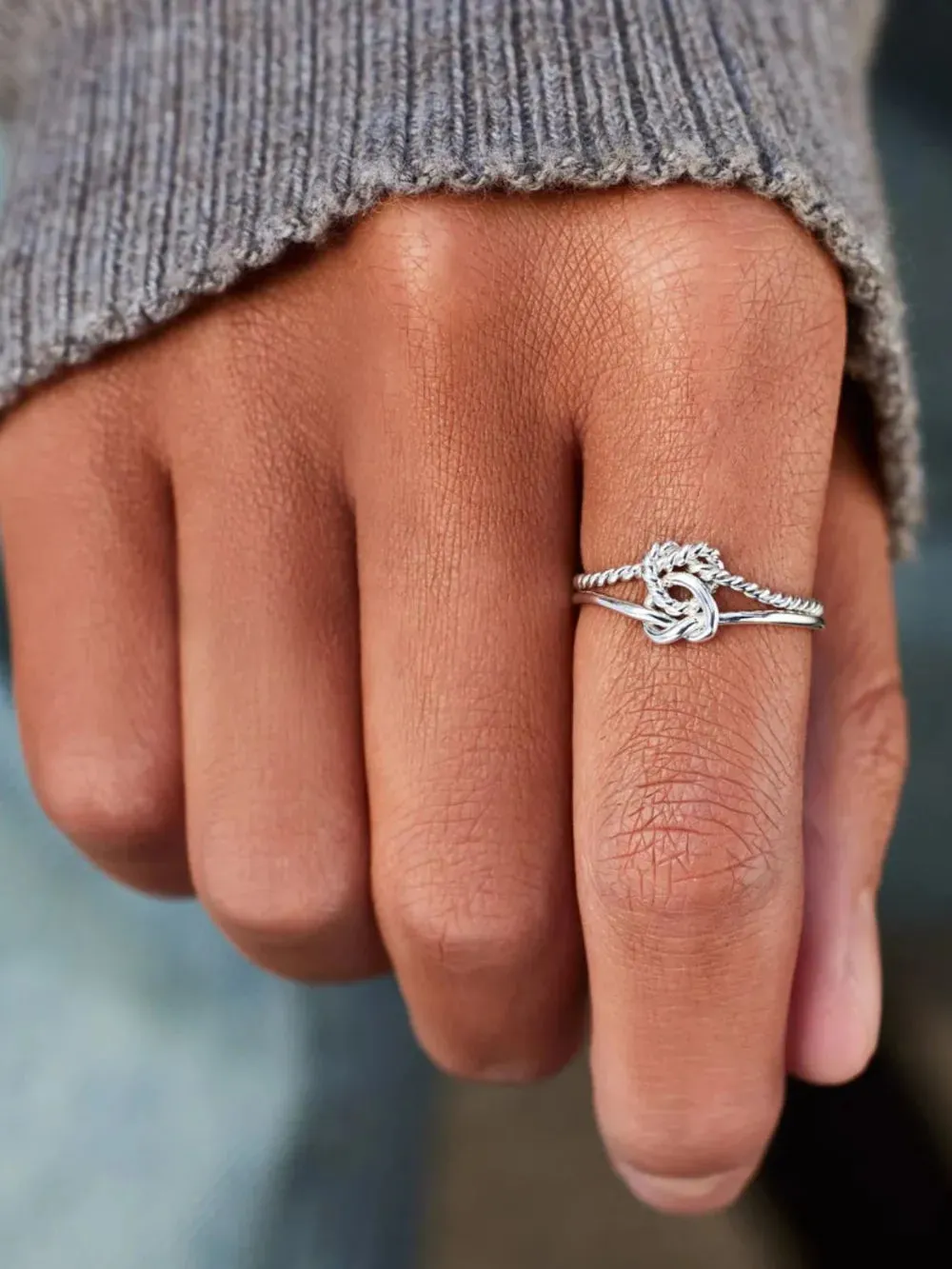 925 Sterling Silver Knotted Ring sold by Gigi Laurent product image thumbnail 3