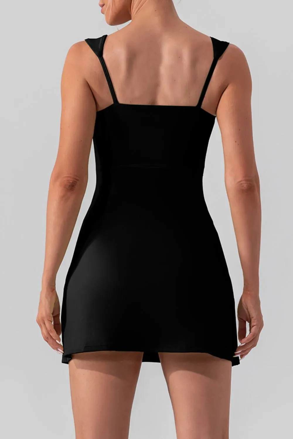 Square Neck Sleeveless Slit Mini Active Dress sold by Gigi Laurent product image thumbnail 2