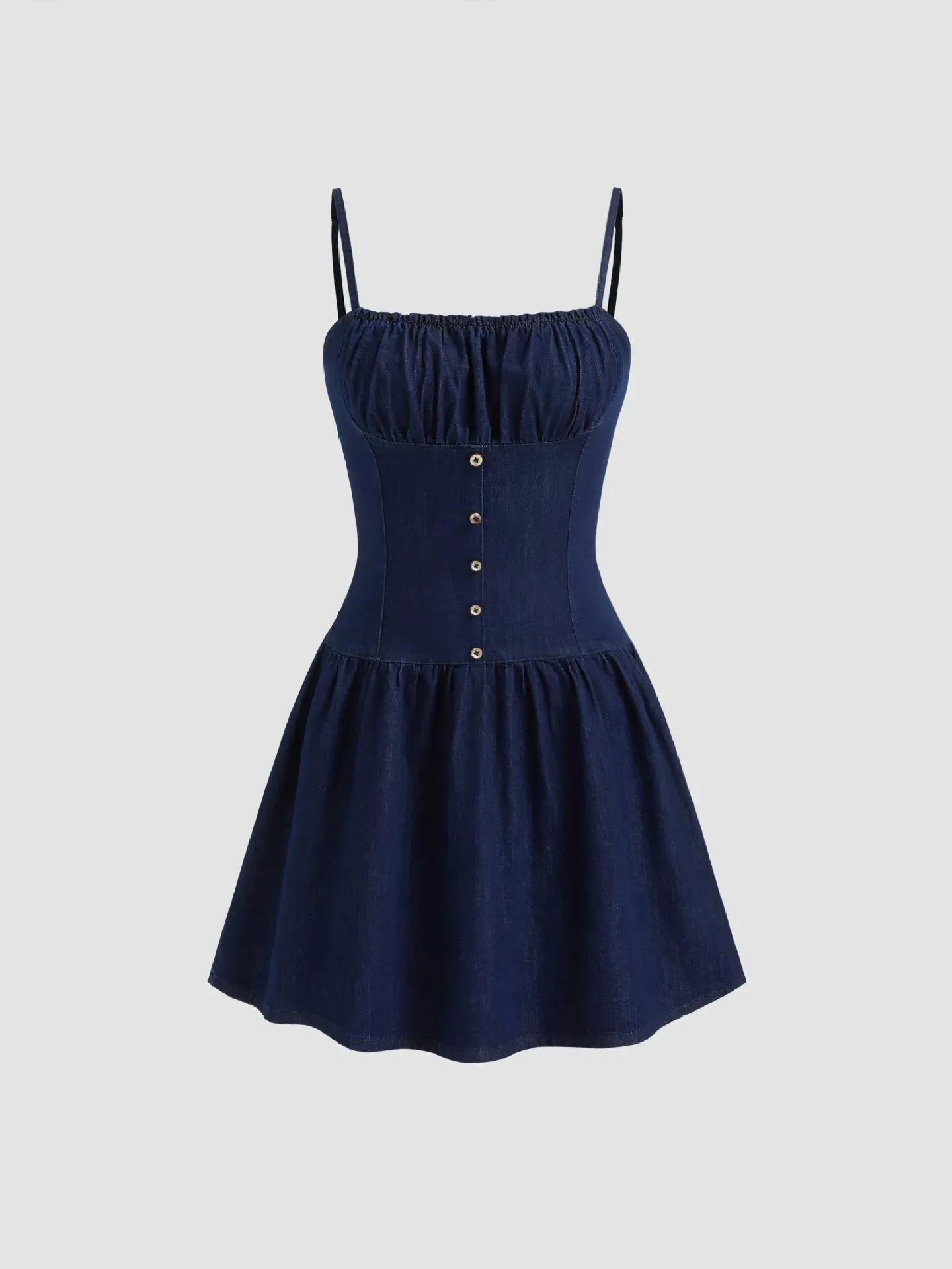 Adjustable Strap Ruched Mini Dress sold by Gigi Laurent product image thumbnail 3