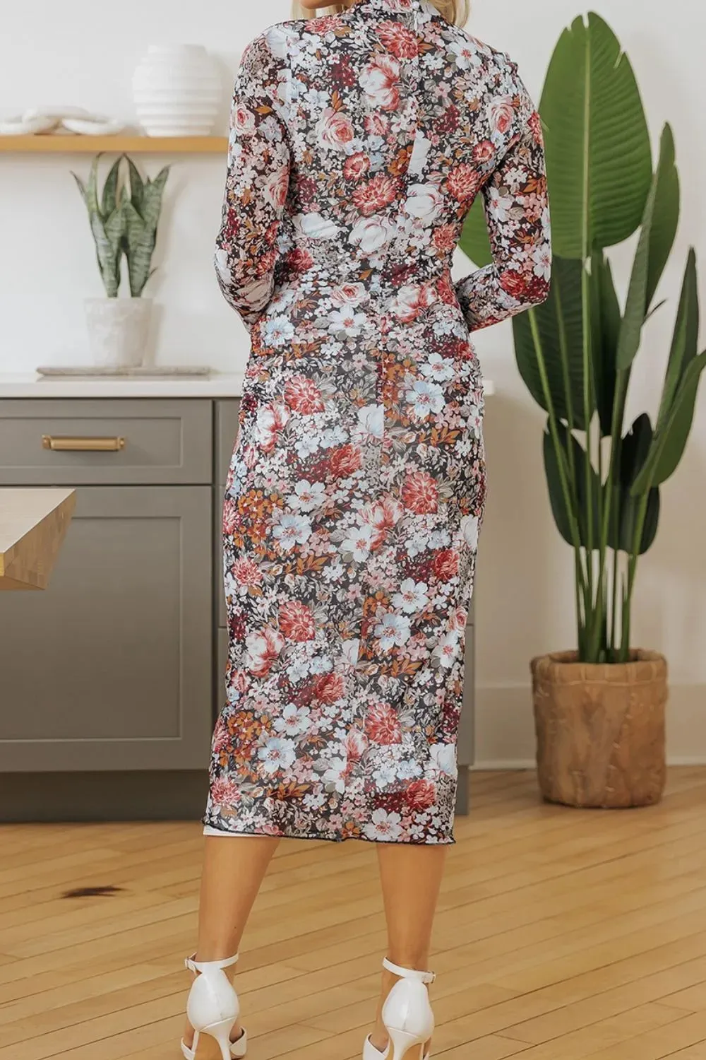 Printed Long Sleeve Midi Slim Dress sold by Gigi Laurent product image thumbnail 5