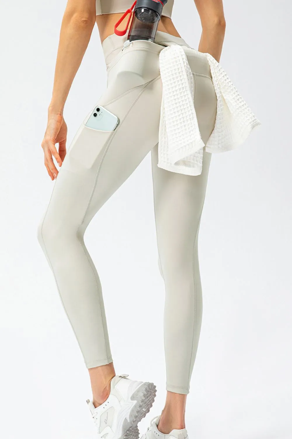Full Size Slim Fit High Waist Long Sports Pants with Pockets sold by Gigi Laurent product image thumbnail 4