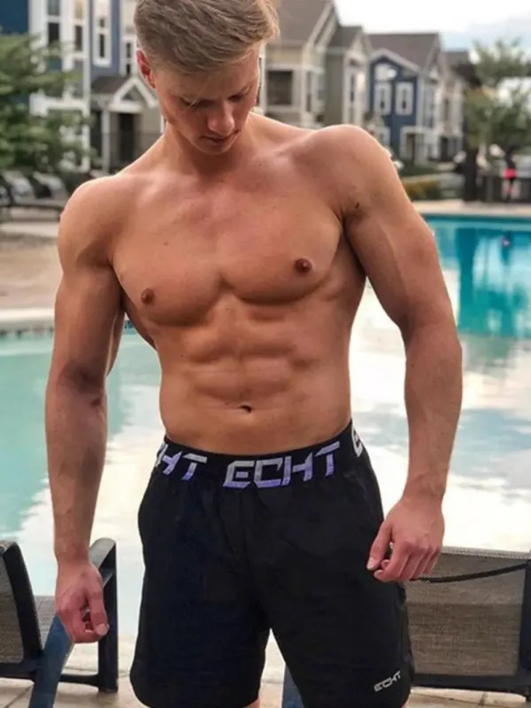 Men's Letter Elastic Waist Active Shorts sold by Gigi Laurent