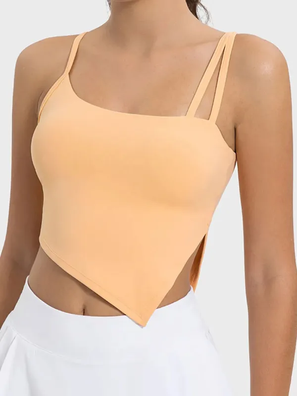 Millennia Slit Asymmetrical Neck Active Cami sold by Gigi Laurent