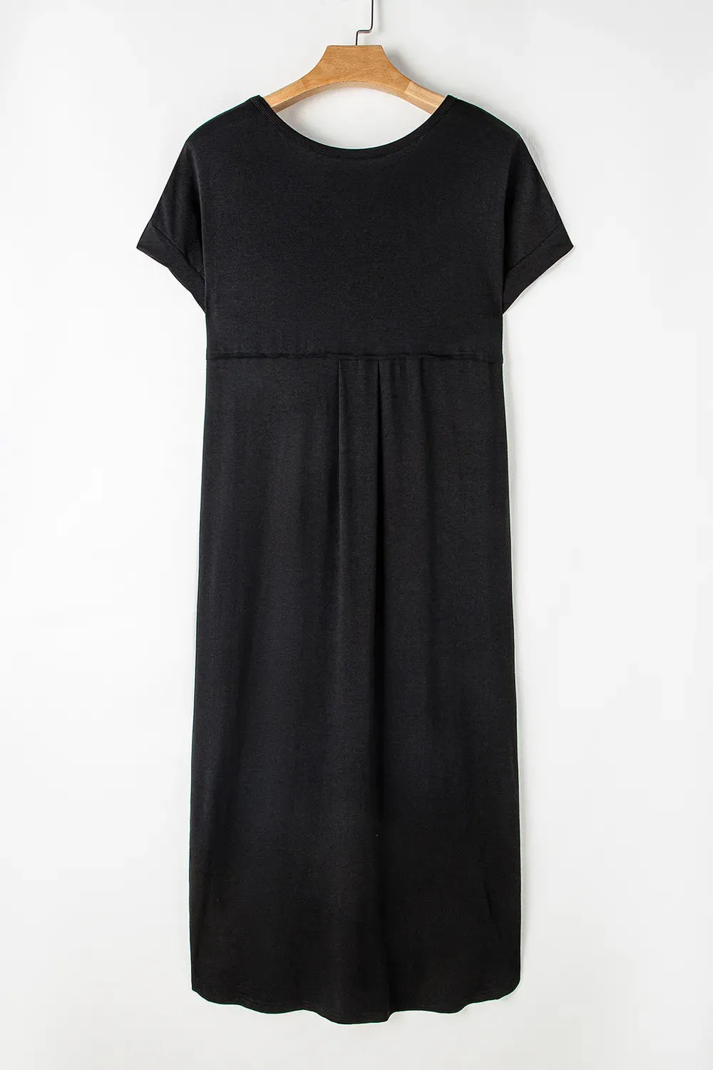 Slit Round Neck Short Sleeve Maxi Dress sold by Gigi Laurent product image thumbnail 3