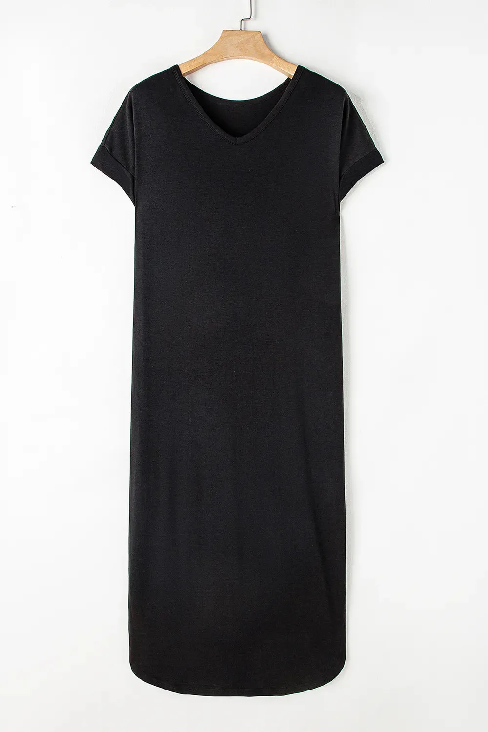 Slit Round Neck Short Sleeve Maxi Dress sold by Gigi Laurent product image thumbnail 2