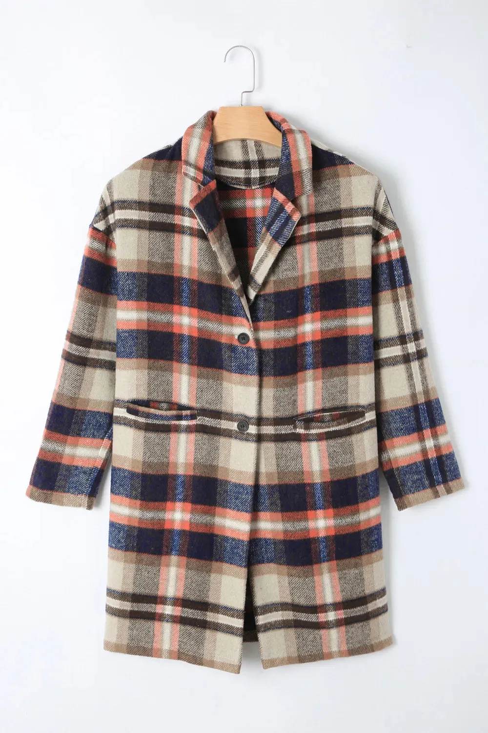Plaid Longline Jacket with Pockets sold by Gigi Laurent product image thumbnail 5
