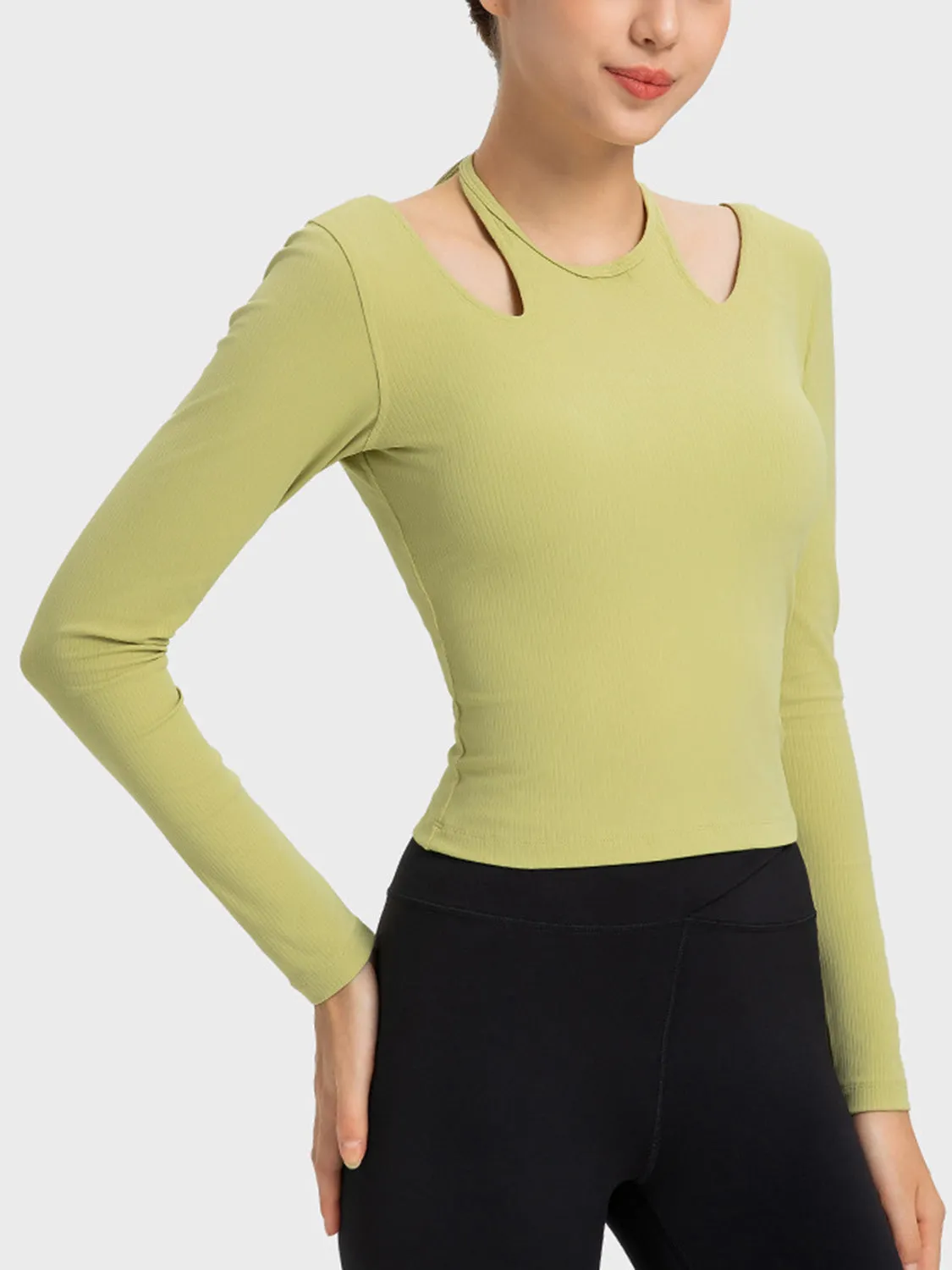Millennia Halter Neck Long Sleeve Sporty Top sold by Gigi Laurent product image thumbnail 5