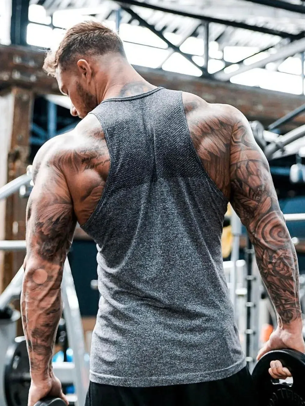 Men's Plus Size Round Neck Active Tank sold by Gigi Laurent product image thumbnail 5