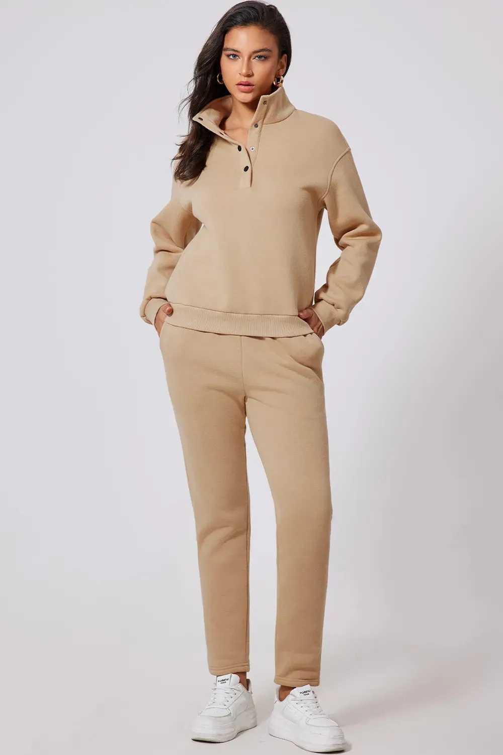 Half Snap Turtleneck Top and Pants Active Set sold by Gigi Laurent product image thumbnail 5