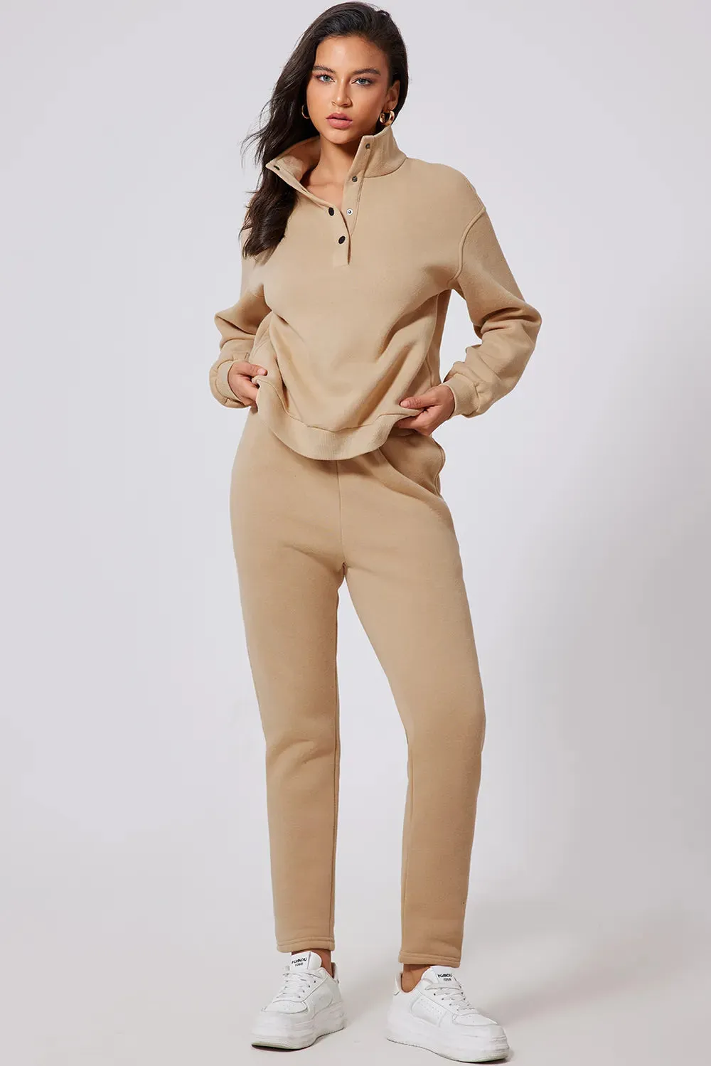 Half Snap Turtleneck Top and Pants Active Set sold by Gigi Laurent product image thumbnail 4